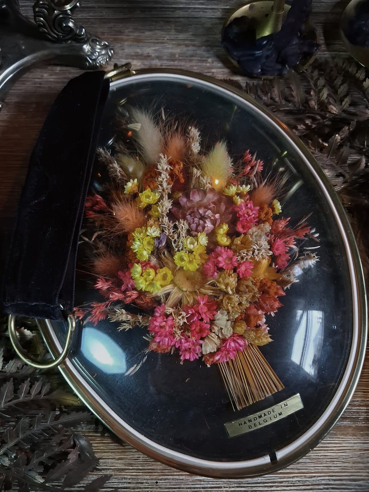 Vintage Belgian Dried Floral Art