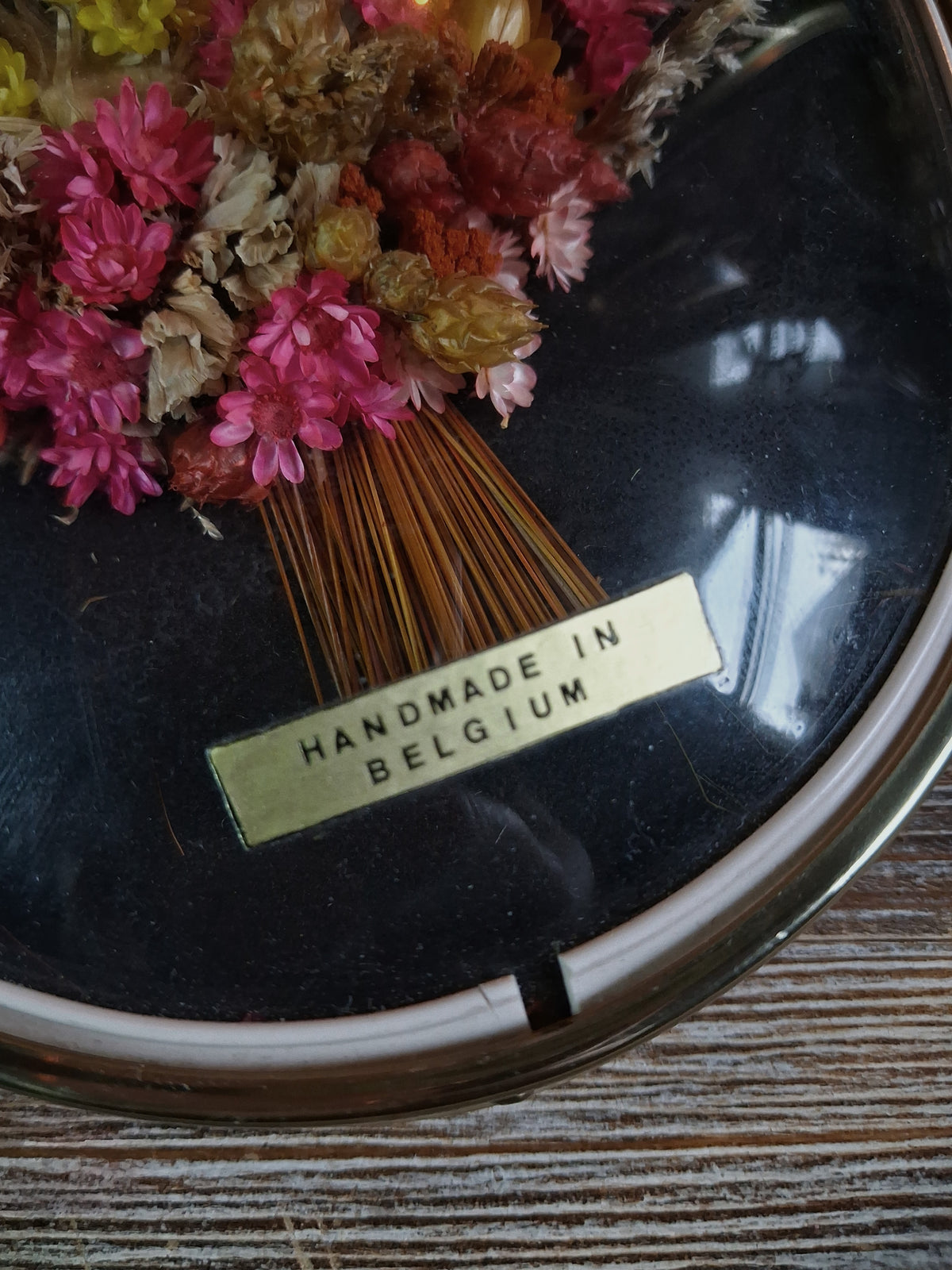 Vintage Belgian Dried Floral Art