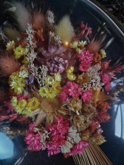 Vintage Belgian Dried Floral Art