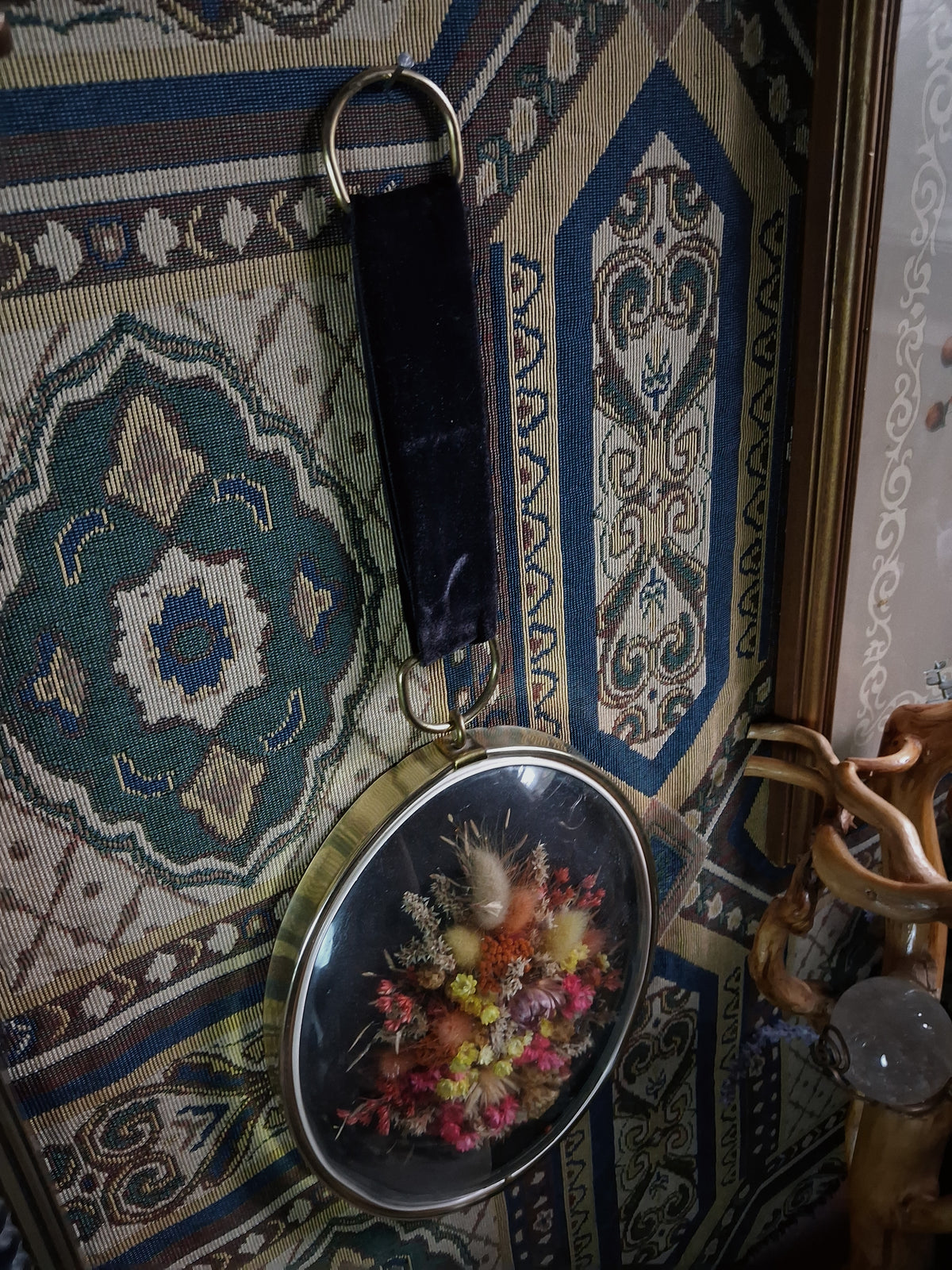 Vintage Belgian Dried Floral Art