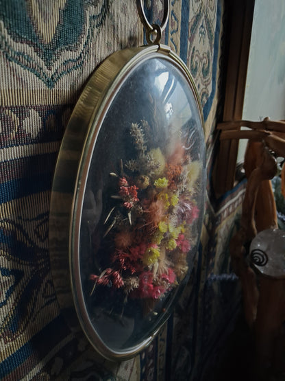 Vintage Belgian Dried Floral Art