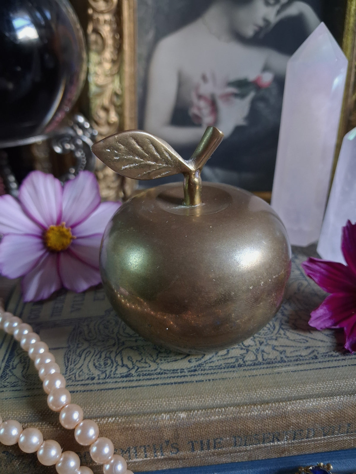 Vintage Brass Apple Ritual Bell