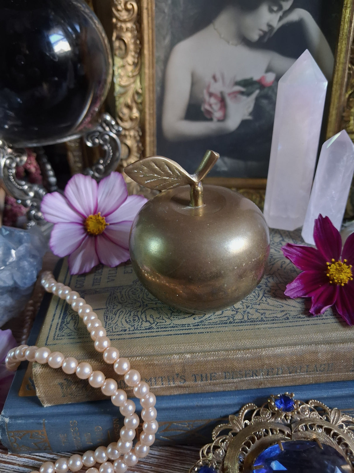 Vintage Brass Apple Ritual Bell