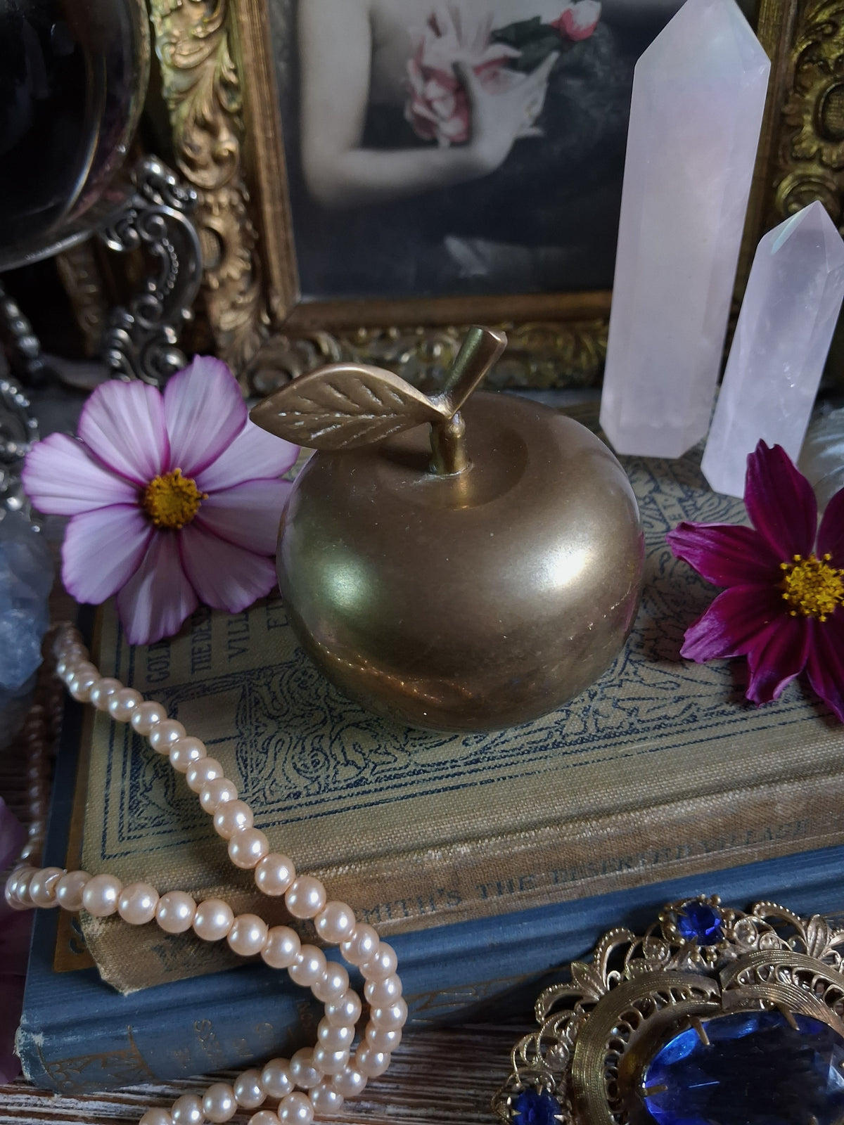 Vintage Brass Apple Ritual Bell