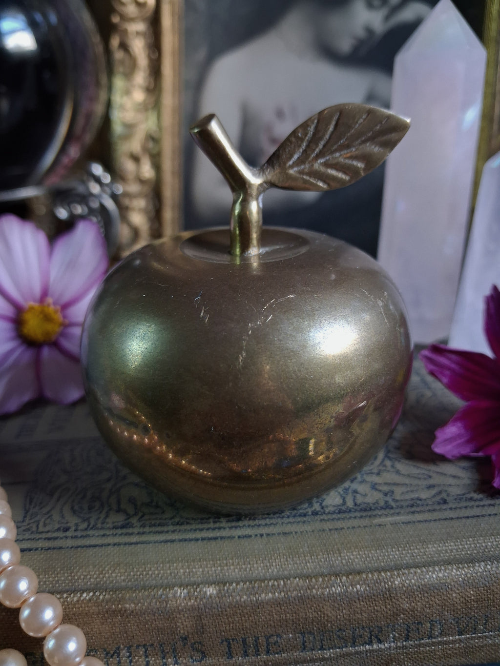 Vintage Brass Apple Ritual Bell