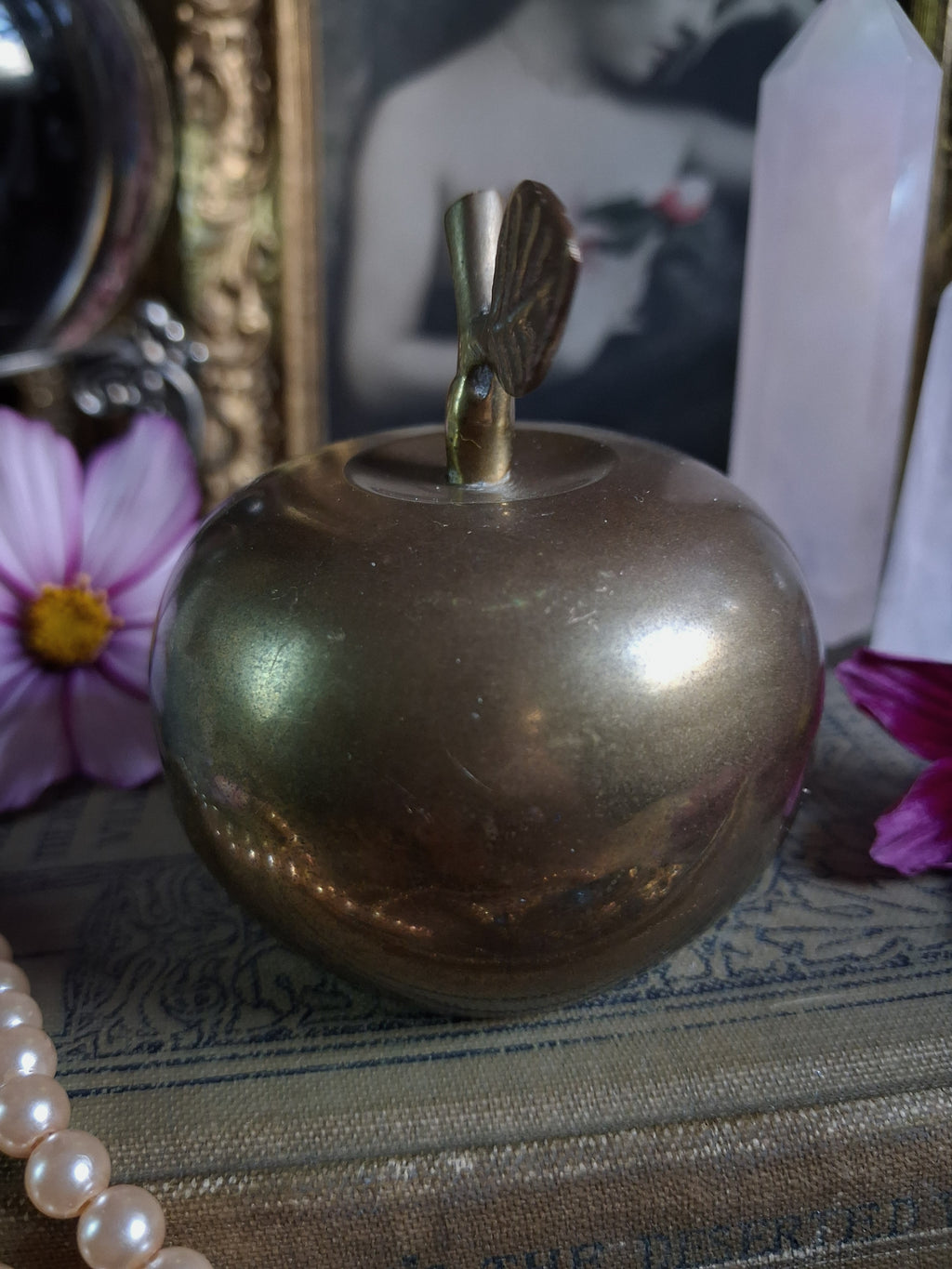 Vintage Brass Apple Ritual Bell