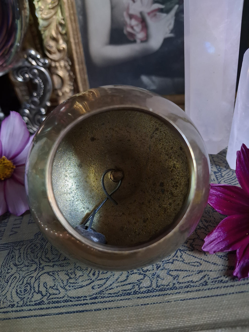 Vintage Brass Apple Ritual Bell