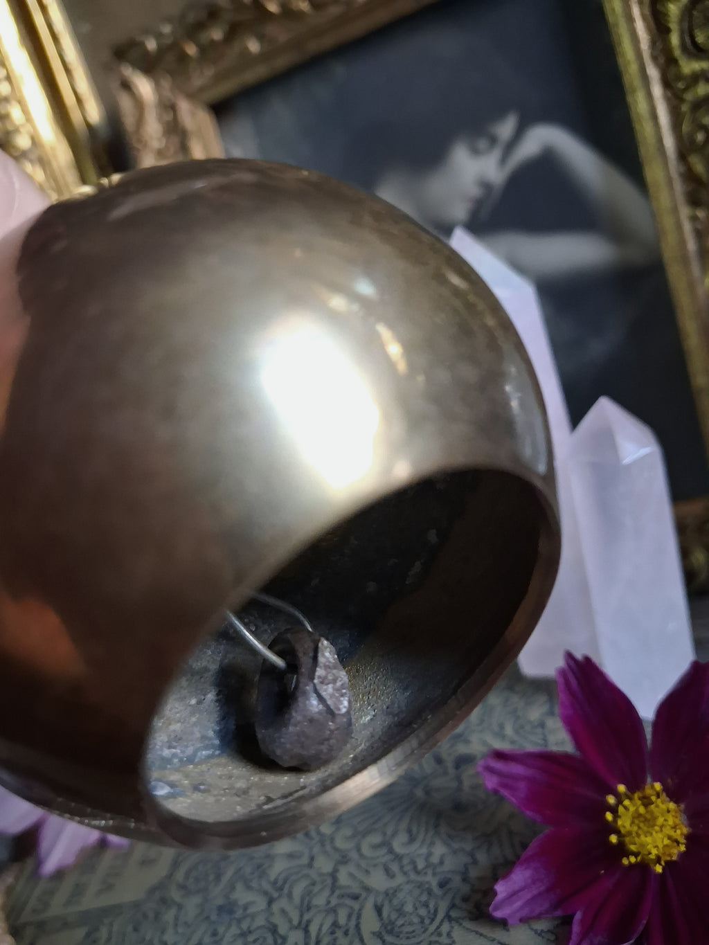 Vintage Brass Apple Ritual Bell