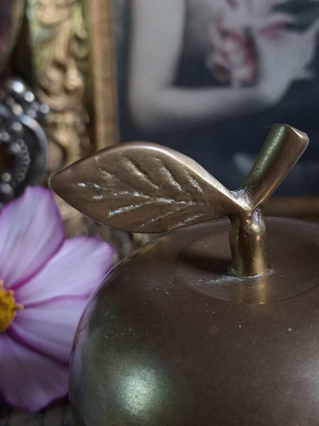 Vintage Brass Apple Ritual Bell