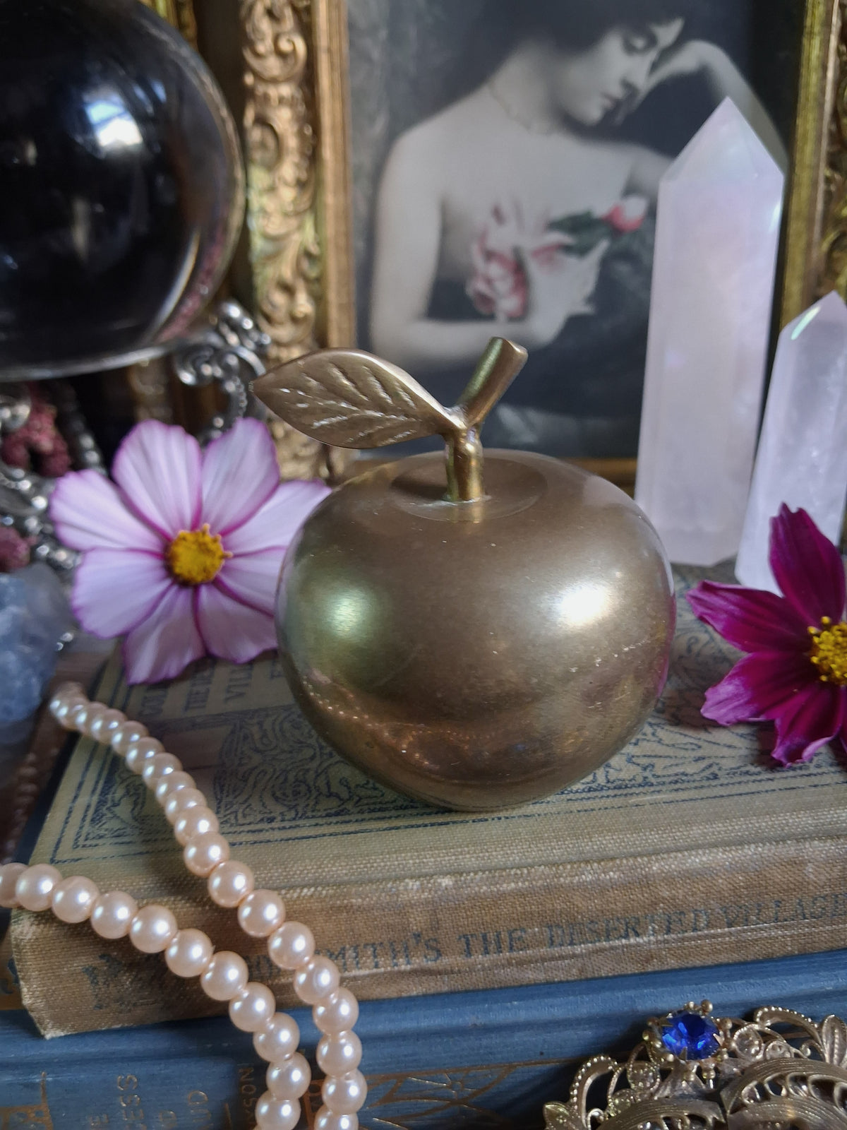 Vintage Brass Apple Ritual Bell
