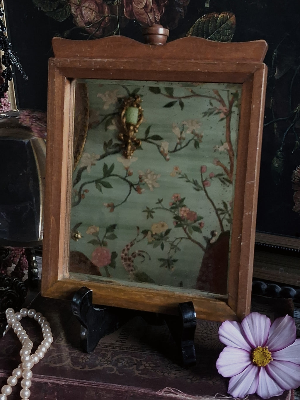 Vintage Foxed Glass Wall Mirror