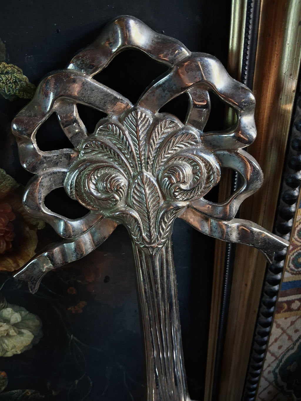 Pair of Vintage Ornate Silver Wall Sconces