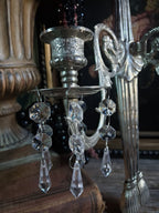 Pair of Vintage Ornate Silver Wall Sconces