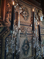 Pair of Vintage Ornate Silver Wall Sconces