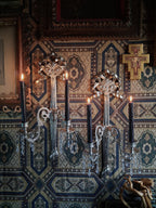 Pair of Vintage Ornate Silver Wall Sconces