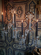 Pair of Vintage Ornate Silver Wall Sconces