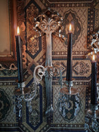Pair of Vintage Ornate Silver Wall Sconces
