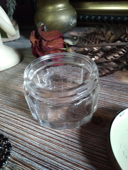 Vintage Baroque Portrait Glass Powder Box