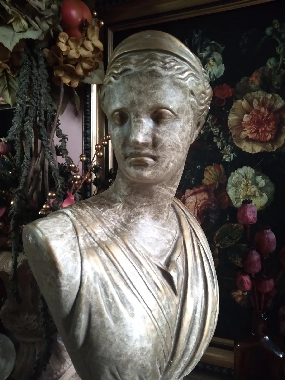 Vintage Plaster Bust of Artemis / Diana
