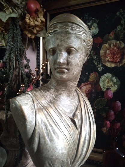 Vintage Plaster Bust of Artemis / Diana