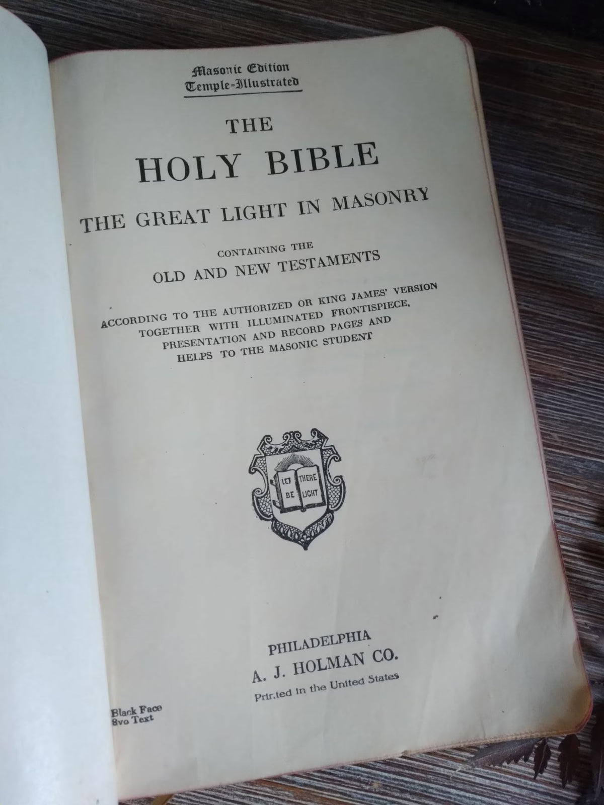 1947 Masonic Bible & Fraternal History