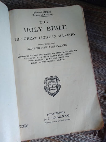 1947 Masonic Bible & Fraternal History