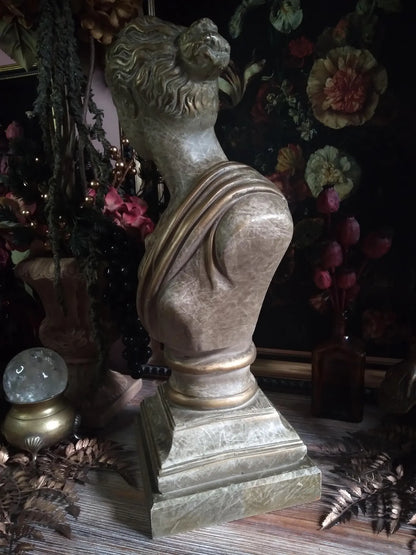 Vintage Plaster Bust of Artemis / Diana