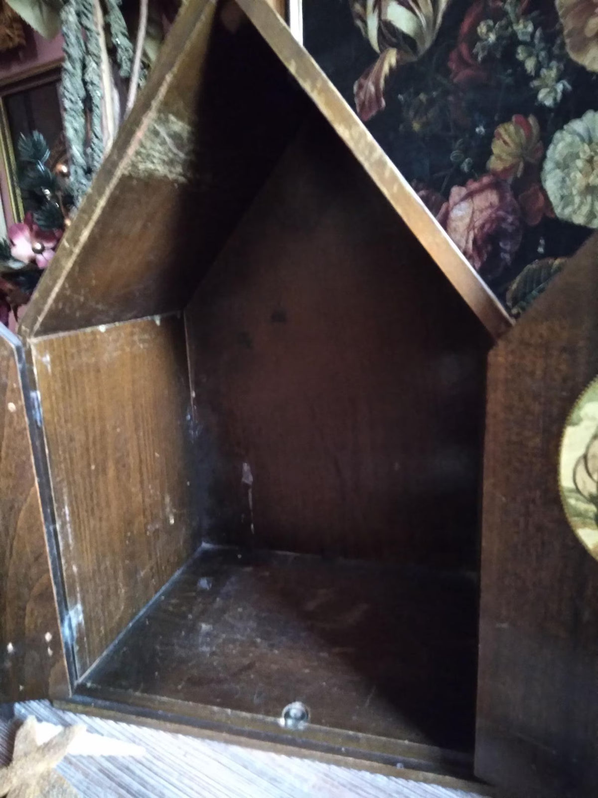 Vintage Sailing Ship Altar Cabinet