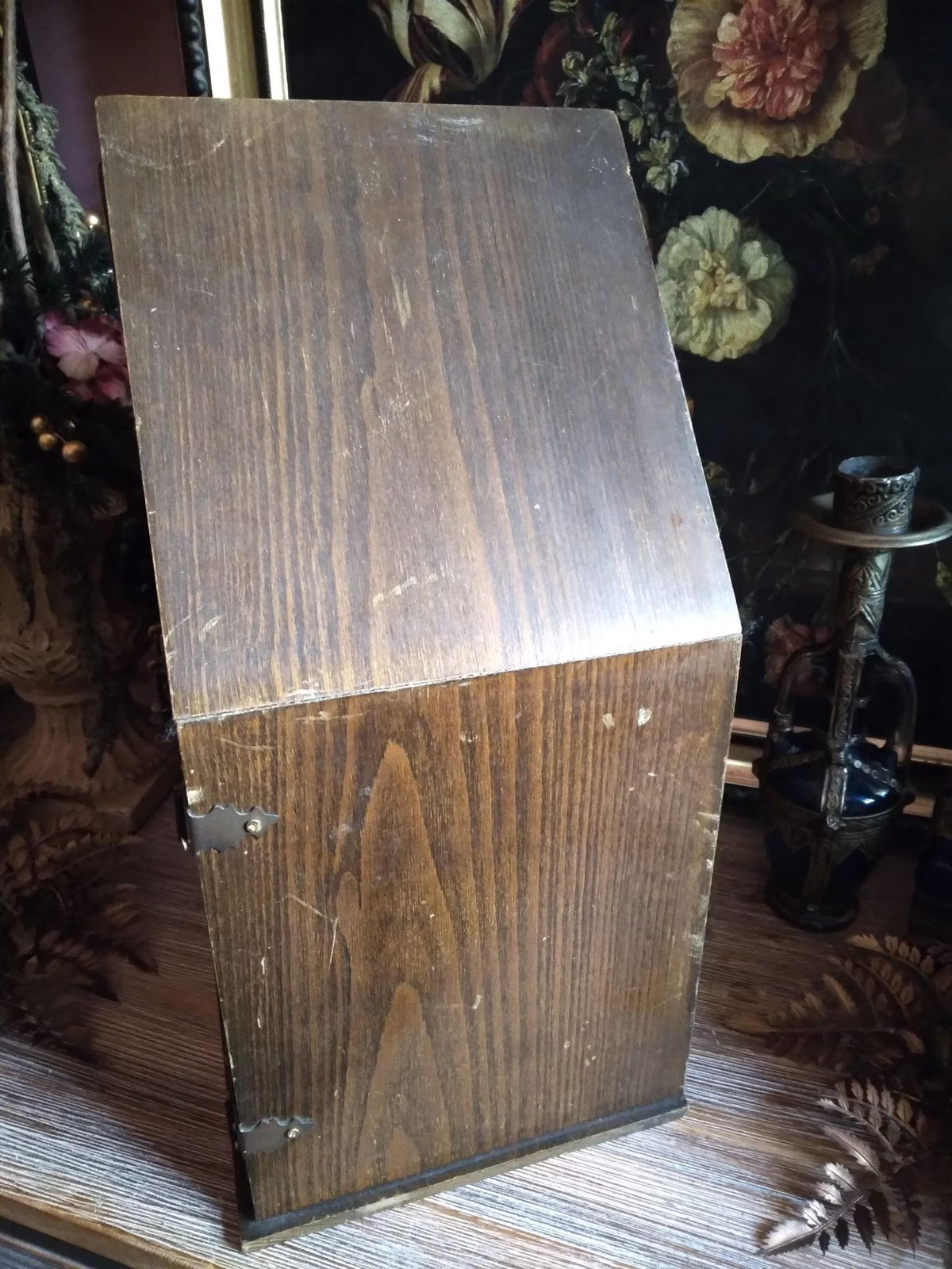 Vintage Sailing Ship Altar Cabinet