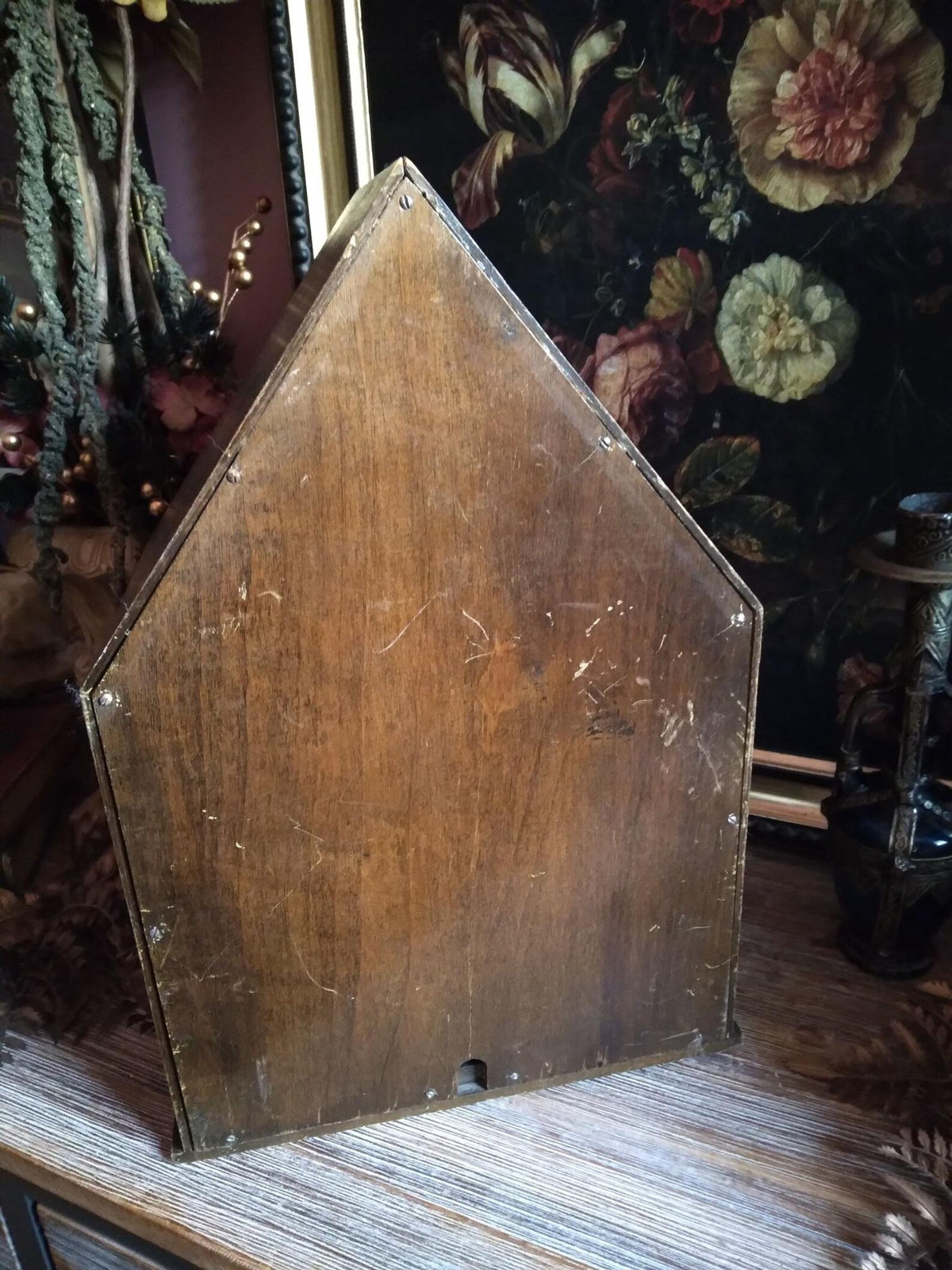 Vintage Sailing Ship Altar Cabinet