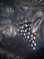 19th-Century Silver Grape Offering Basket