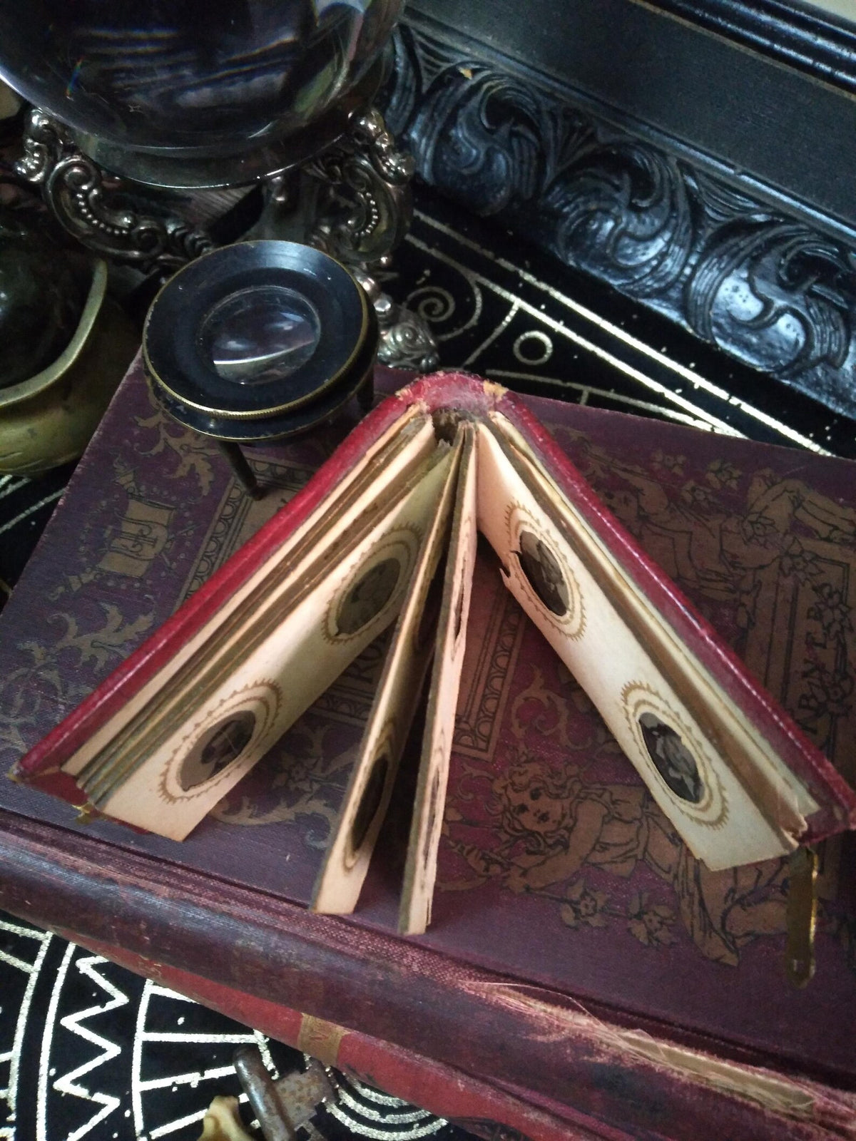 Antique Miniature Gem Tintype Photo Album
