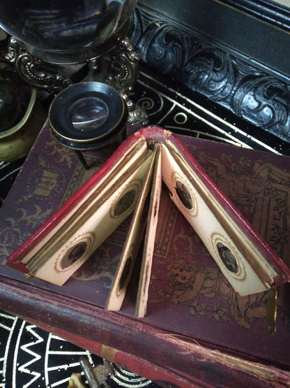 Antique Miniature Gem Tintype Photo Album