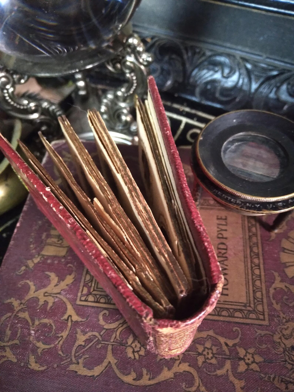 Antique Miniature Gem Tintype Photo Album