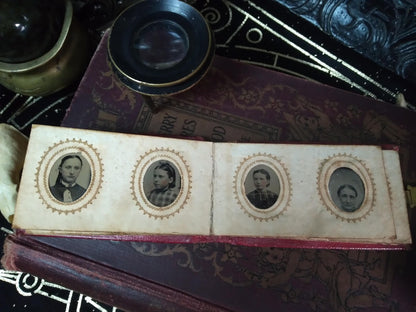 Antique Miniature Gem Tintype Photo Album