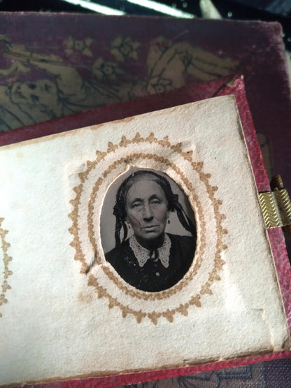 Antique Miniature Gem Tintype Photo Album
