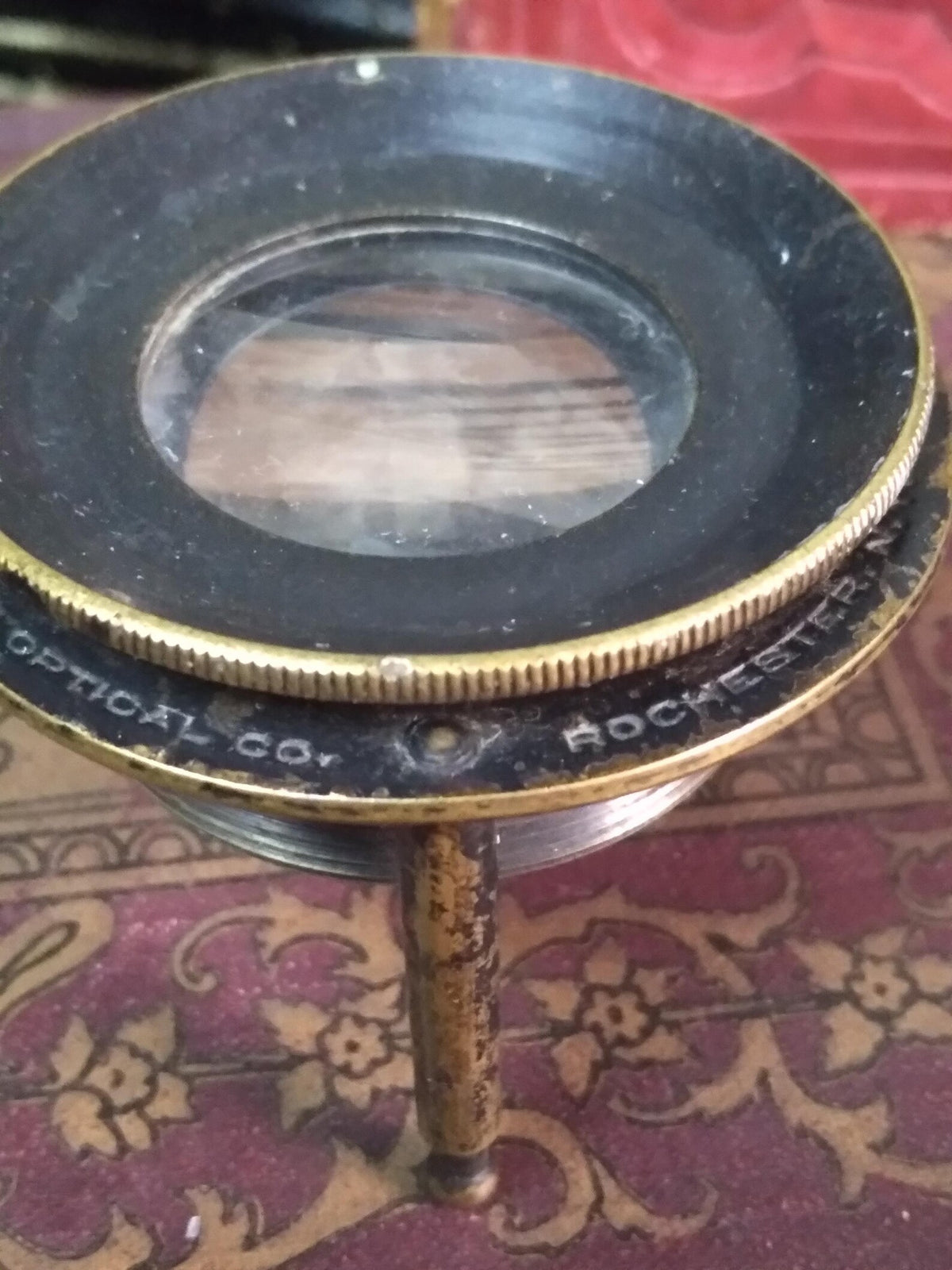 Antique Bausch & Lomb Tripod Magnifying Glass