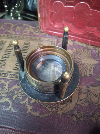 Antique Bausch & Lomb Tripod Magnifying Glass