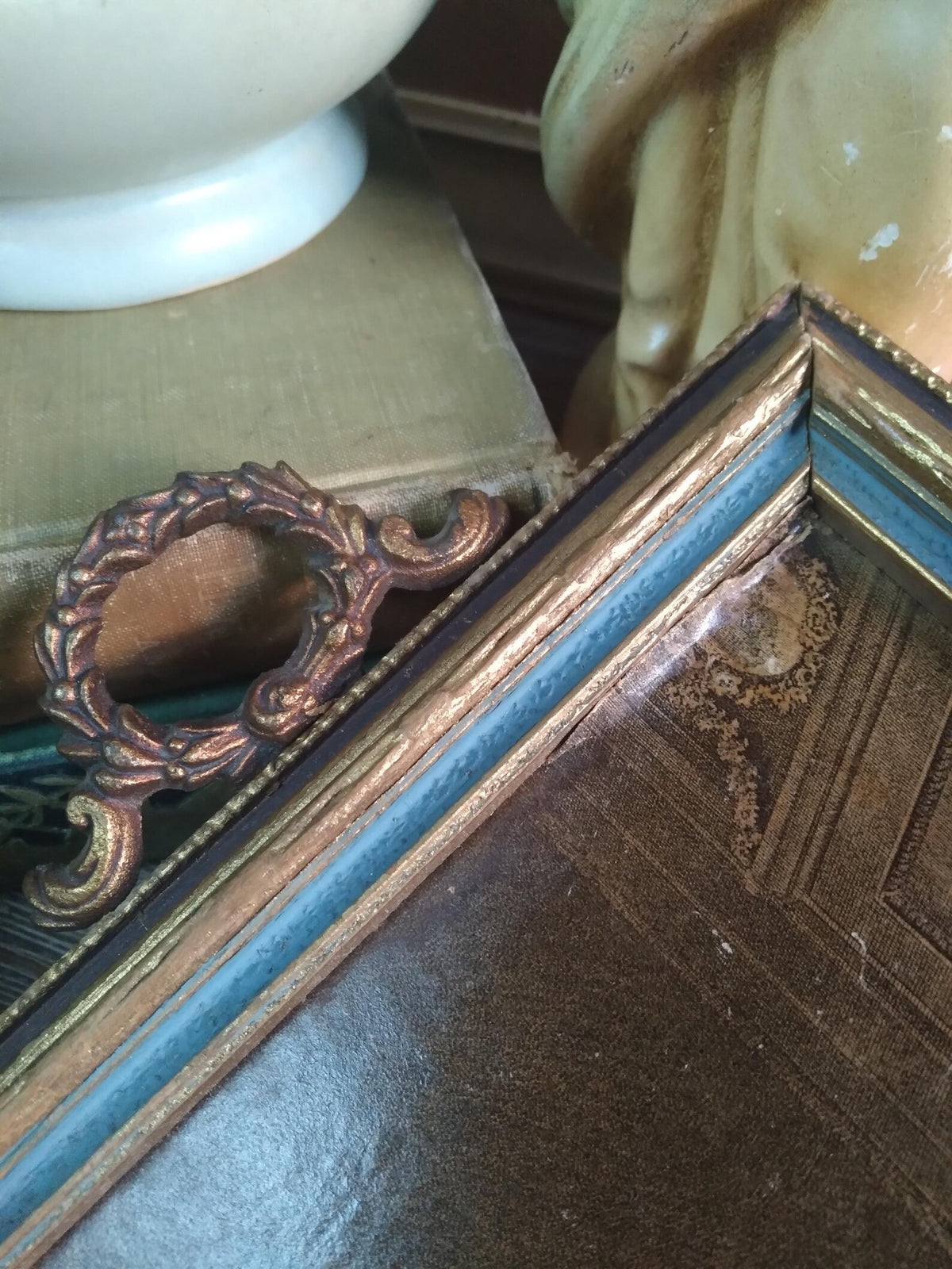 Antique Baroque Hand Mirror / Scrying Mirror