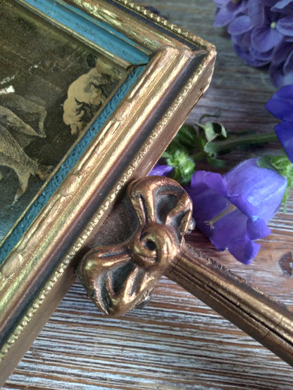 Antique Baroque Hand Mirror / Scrying Mirror