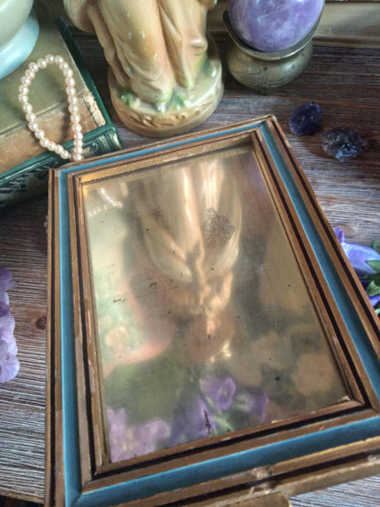 Antique Baroque Hand Mirror / Scrying Mirror
