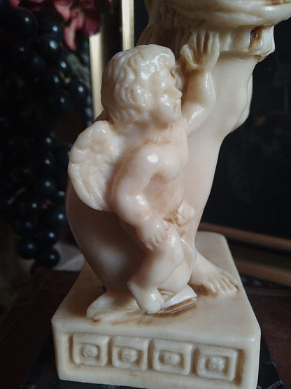 Vintage Alabaster Augustus of Prima Porta Statue