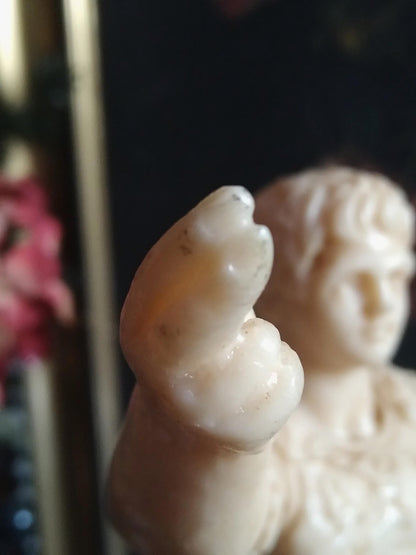 Vintage Alabaster Augustus of Prima Porta Statue