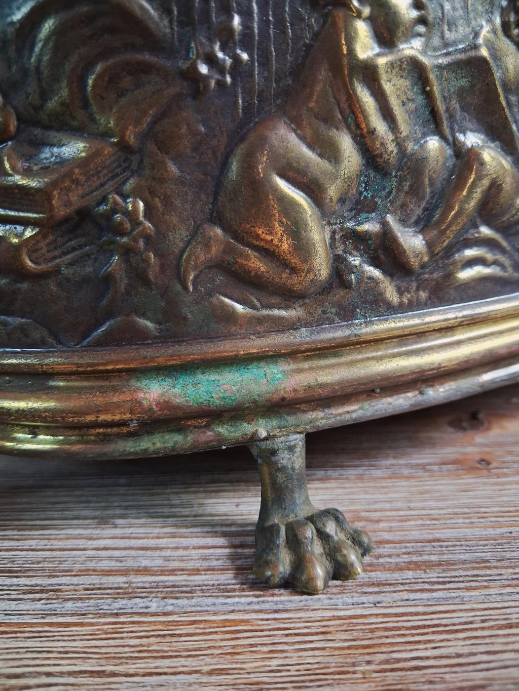Vintage Lion-Footed Cherub Jardinière