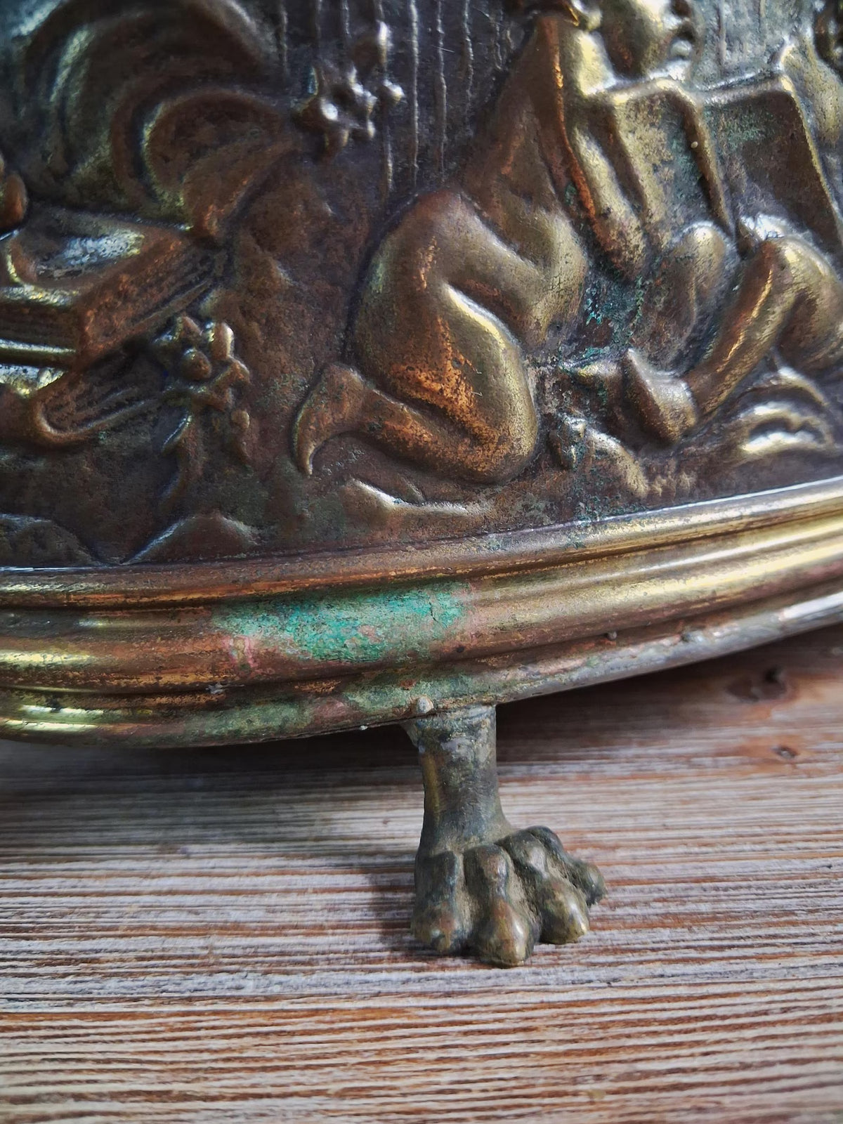 Vintage Lion-Footed Cherub Jardinière