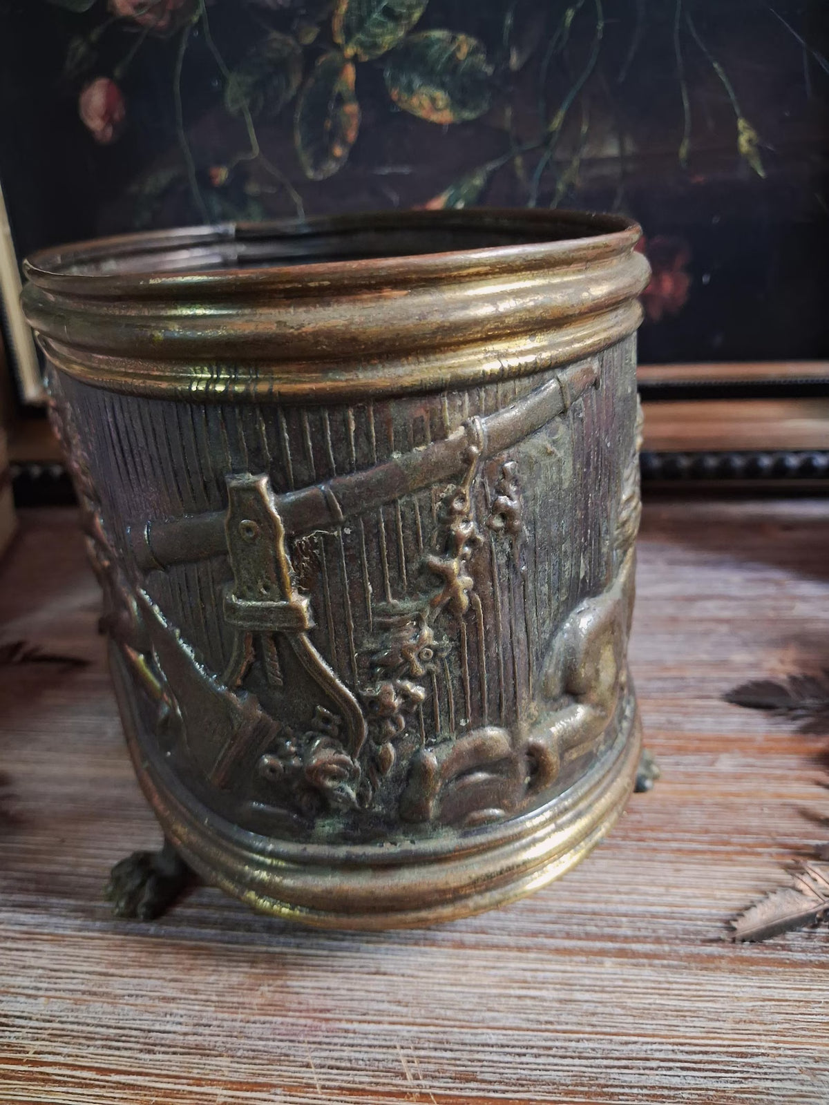 Vintage Lion-Footed Cherub Jardinière