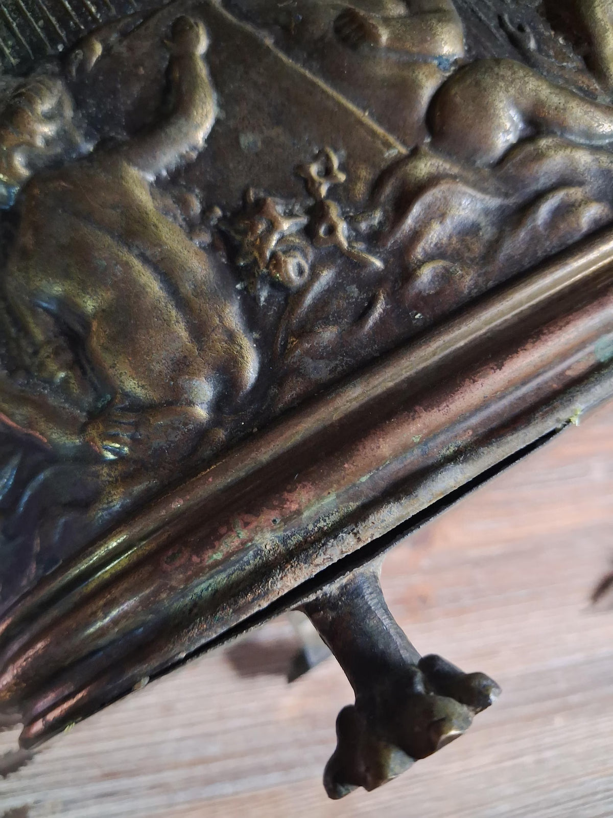 Vintage Lion-Footed Cherub Jardinière