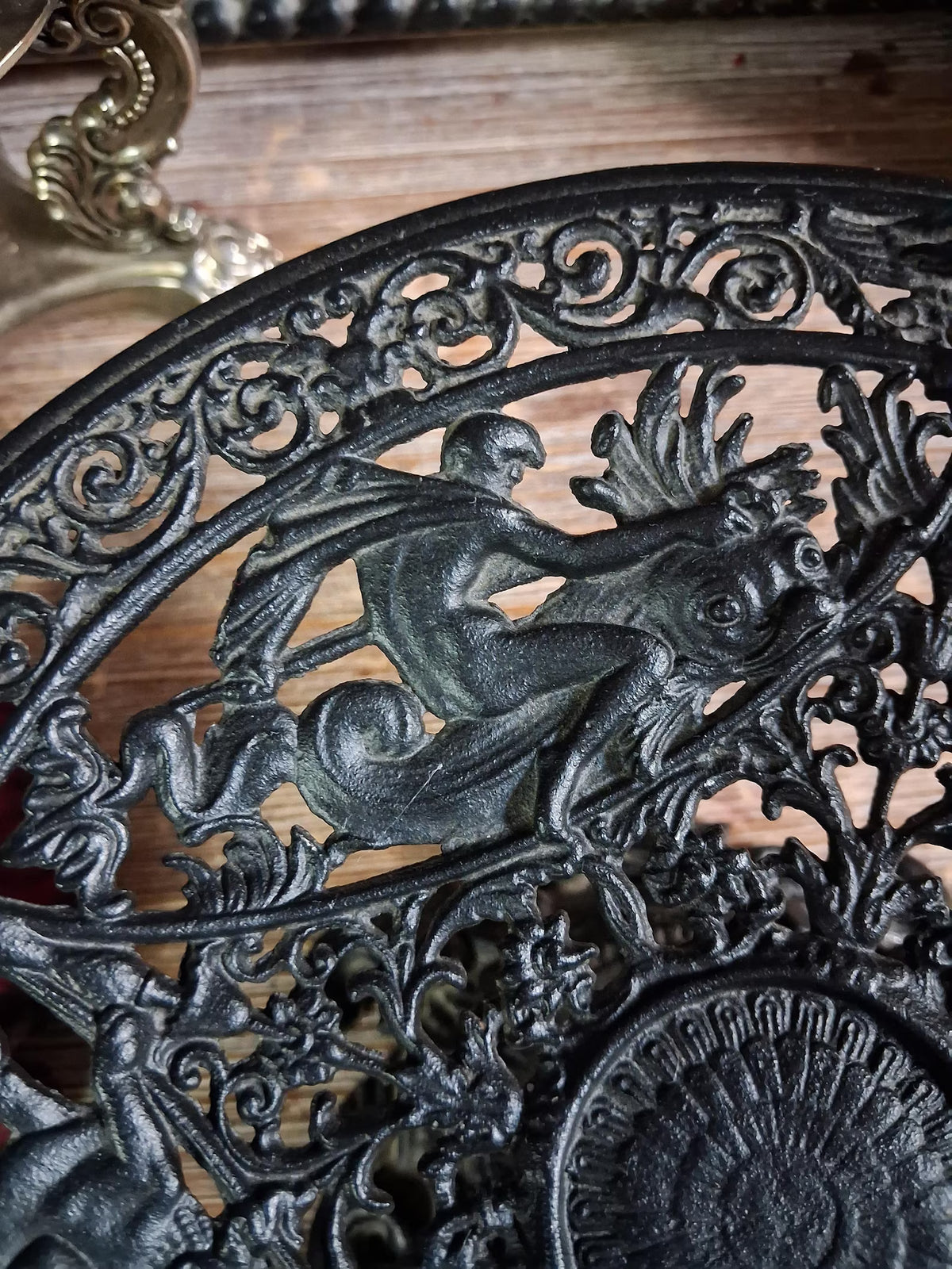 Vintage Baroque Sea Goddess Pedestal Stand