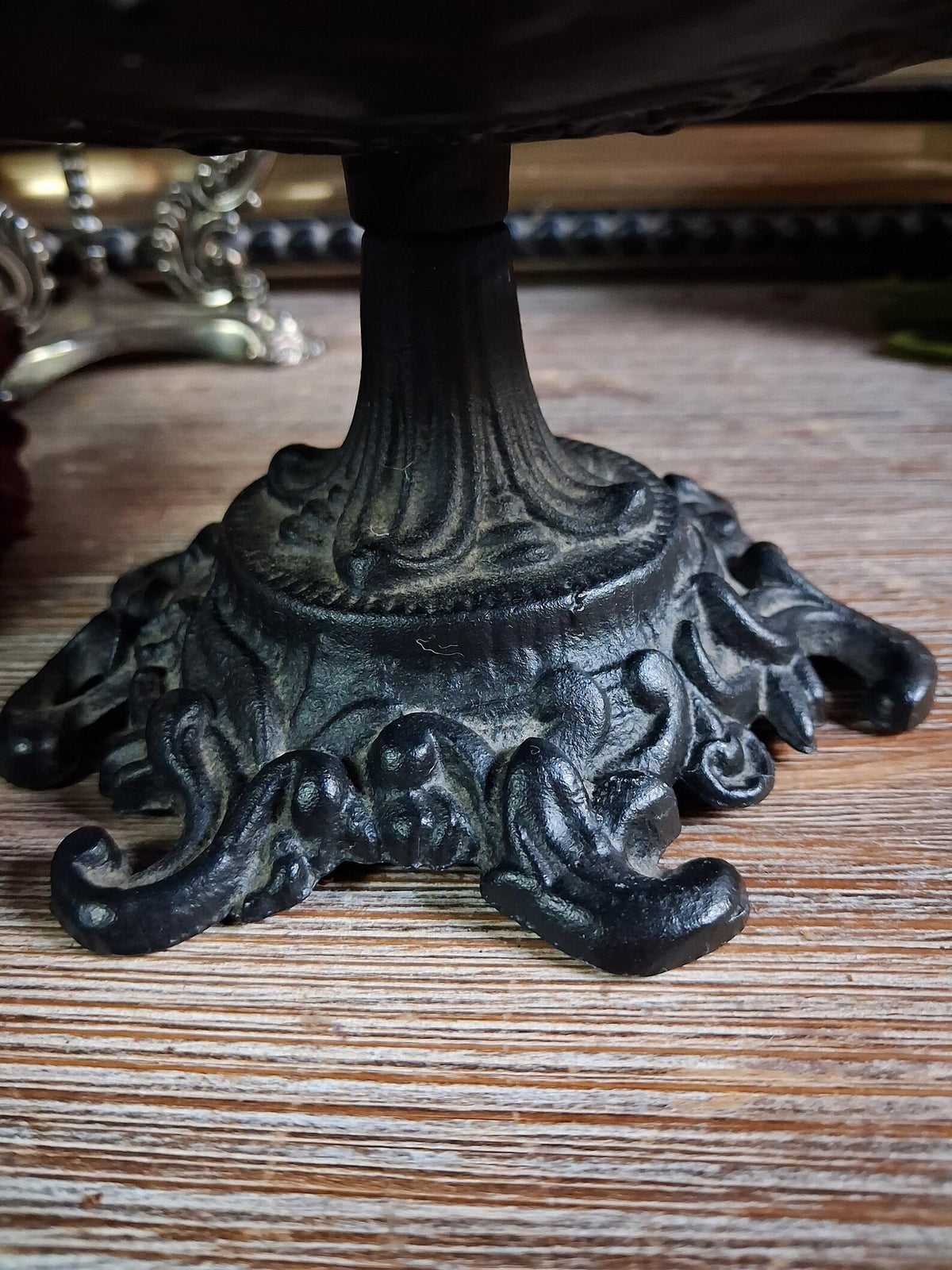 Vintage Baroque Sea Goddess Pedestal Stand