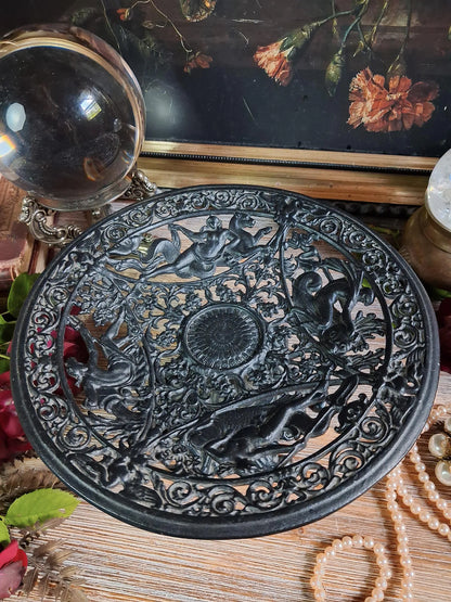 Vintage Baroque Sea Goddess Pedestal Stand